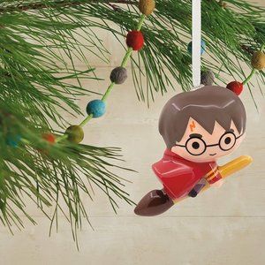 Hallmark Harry Potter on Broomstick Decoupage Christmas Ornament